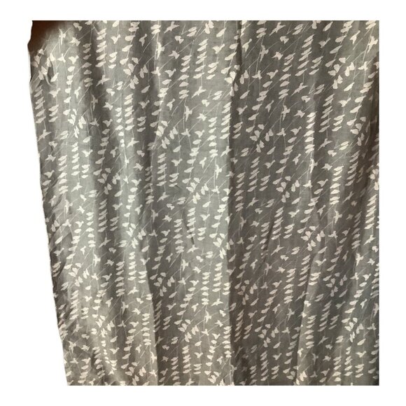 Bird Print Gray & White Scarf Shawl Wrap 64x33 Inches Fashion Rectangle - Picture 7 of 7